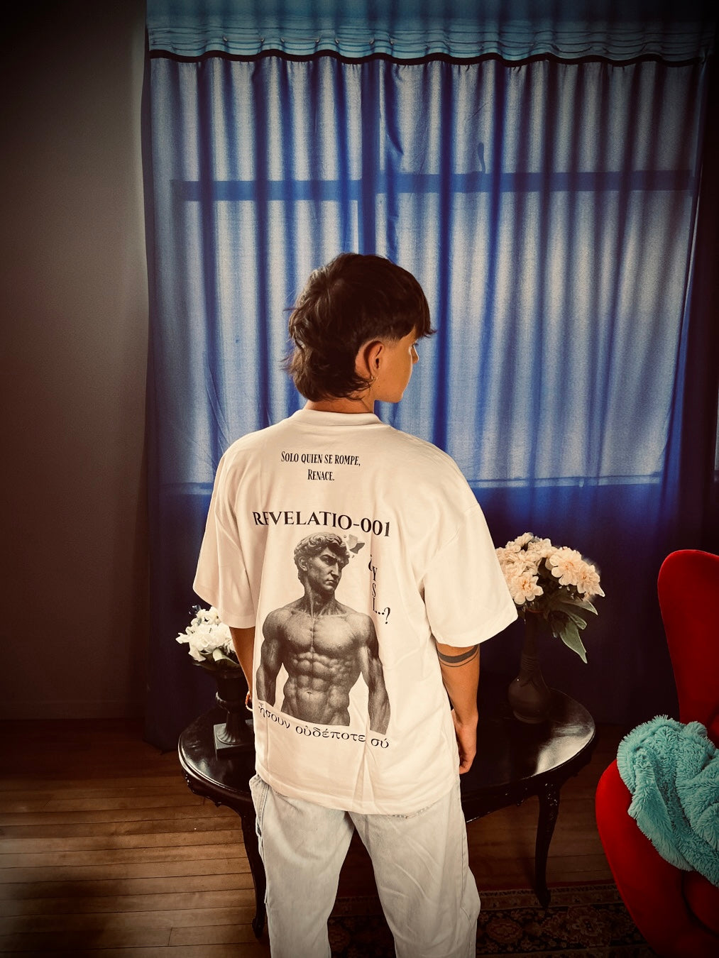 Camiseta Blanca — REVELATIO_001 (Oversize 250 GSM) (Rare 1-20)